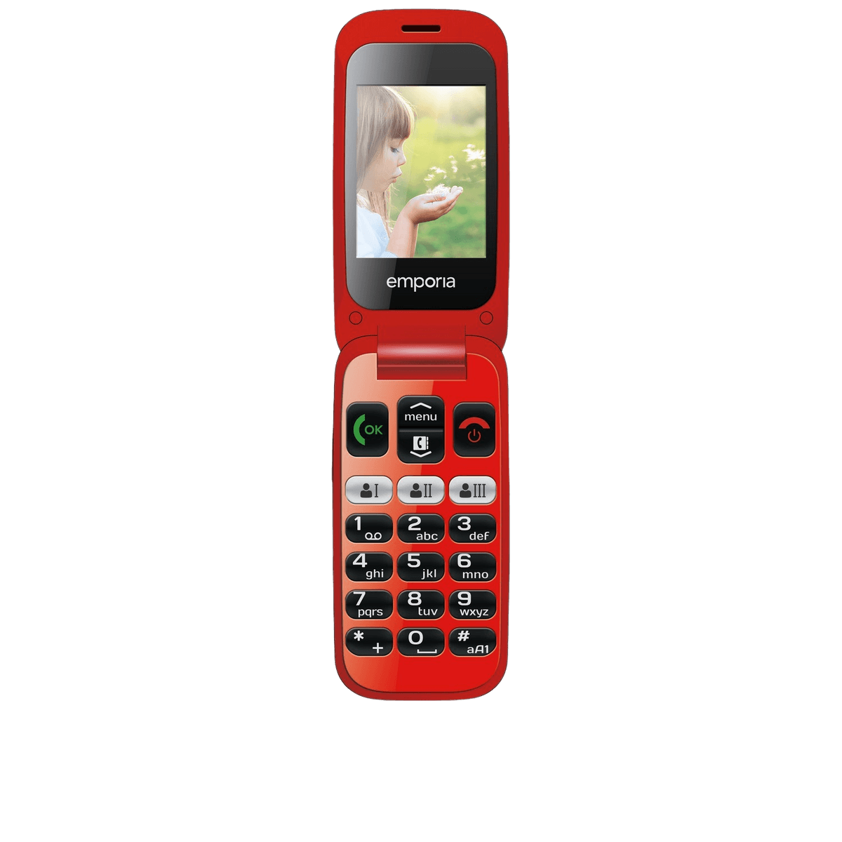 EMPORIA ONE SR FEATURE PHONE BLACK/RED V.3 - 32 MB Zwart-Rood — afbeelding 1