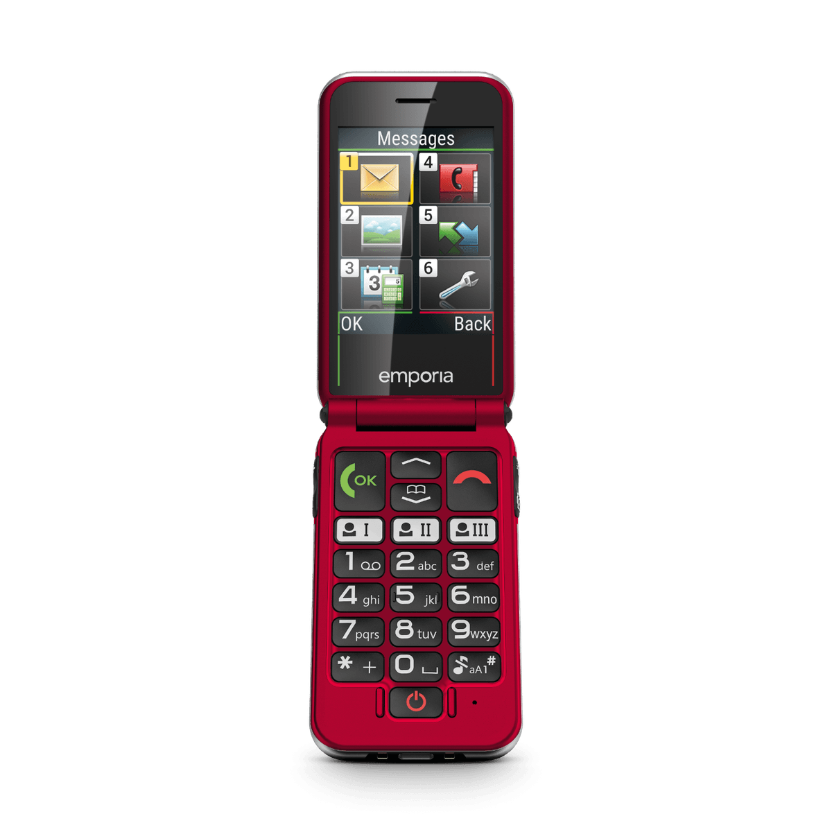 EMPORIA Joy 4G Senior Feature Phone - Rood - 128 MB Rood — afbeelding 1