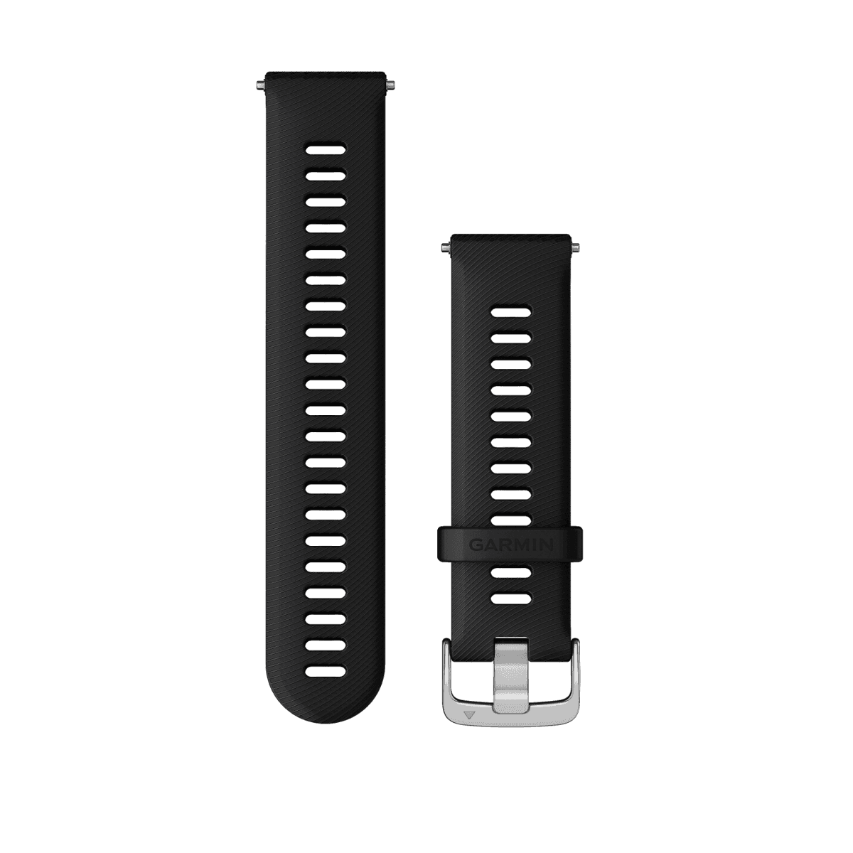 GARMIN Siliconen band 22 mm Zwart/Zilver — afbeelding 1