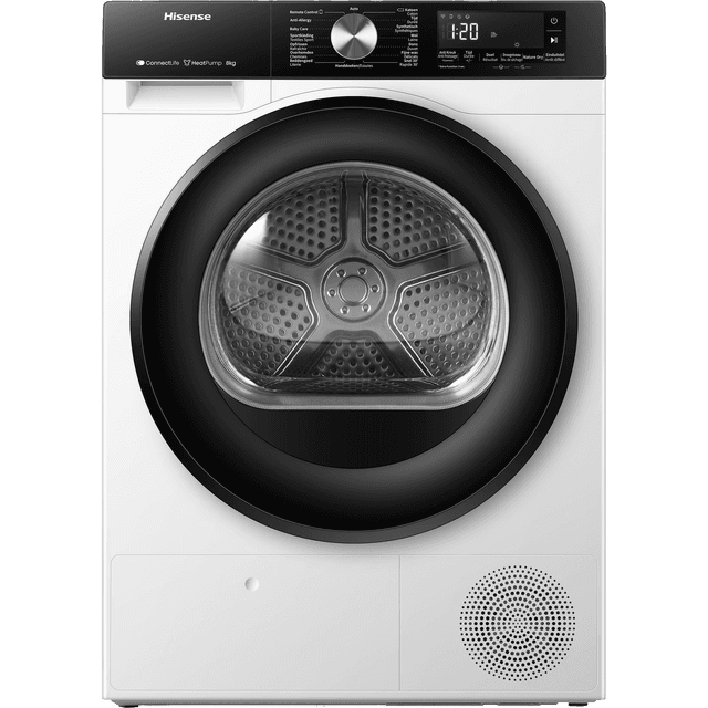 HISENSE DH3S802BW3 - Warmtepompdroger - 8 kg - 64 dB - Energielabel C