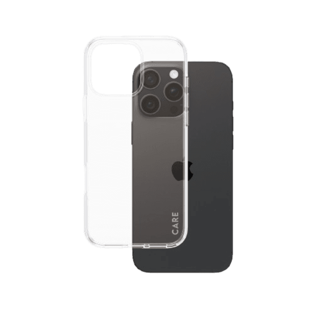 CARE Flagship Case Urban Combat met clear frame Telefoonhoesje voor Apple iPhone 2024 6.7'' Pro Transparant