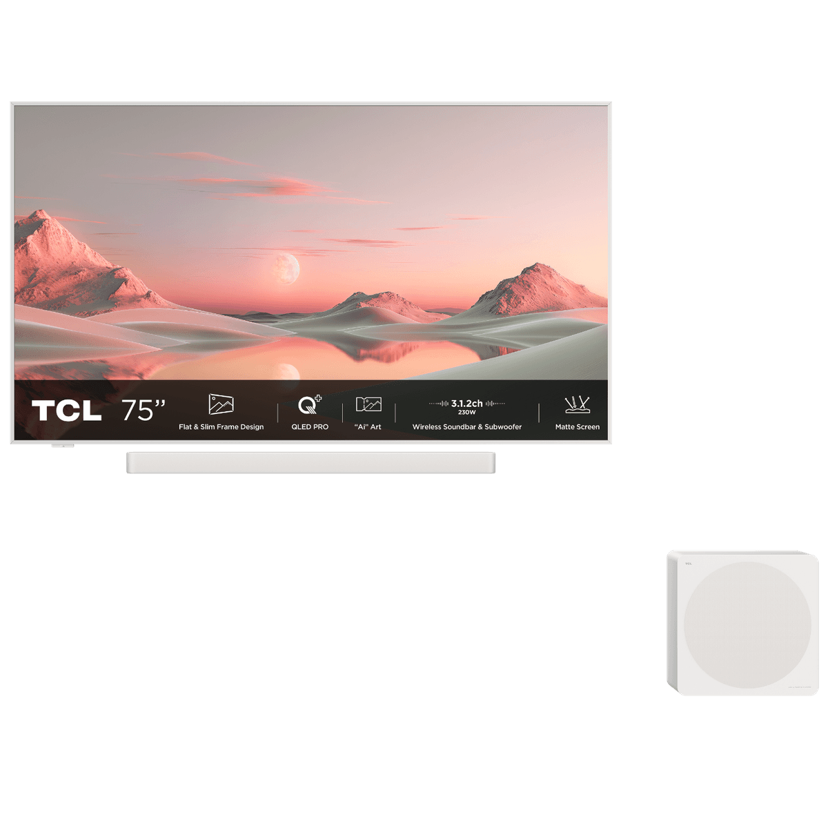 TCL 75A300 PRO NXTVision - Ultra HD 4K - QLED-tv - 75 inch - 2024 — afbeelding 1