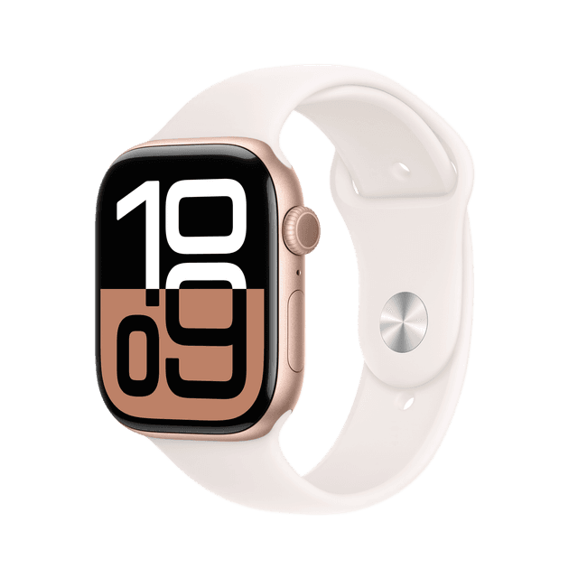 Apple Watch S10 GPs 42mm Rubber Band S/m Smartwatch Rose Gold