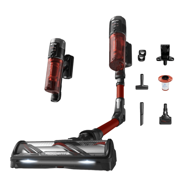 ROWENTA RH9A73 X-Force Flex 13.60 Animal Steelstofzuiger incl. kruimelzuiger Rood