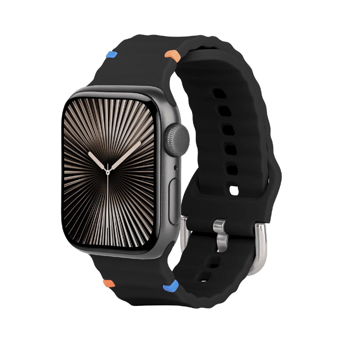 JUST IN CASE ActiveFlex Strap Apple Watch 40-42mm Horlogebandje Zwart — afbeelding 1