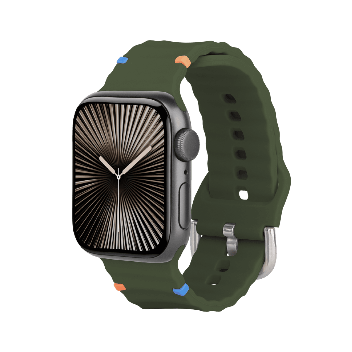 JUST IN CASE ActiveFlex Strap Apple Watch 40-42mm Horlogebandje Khaki — afbeelding 1