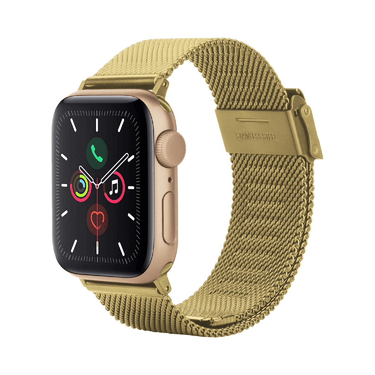 JUST IN CASE SilkSteel Strap Apple Watch 44-49mm Horlogebandje Goud — afbeelding 1
