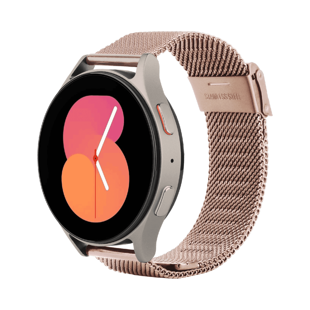 JUST IN CASE SilkSteel Strap Samsung Galaxy Watch 20mm Horlogebandje Rose Goud — afbeelding 1