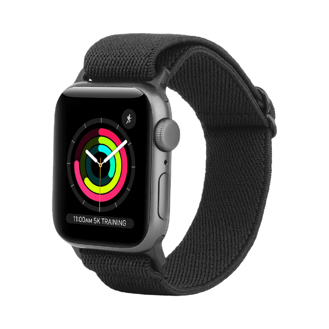JUST IN CASE Urban Textura Strap Apple Watch 40-42mm Horlogebandje Zwart