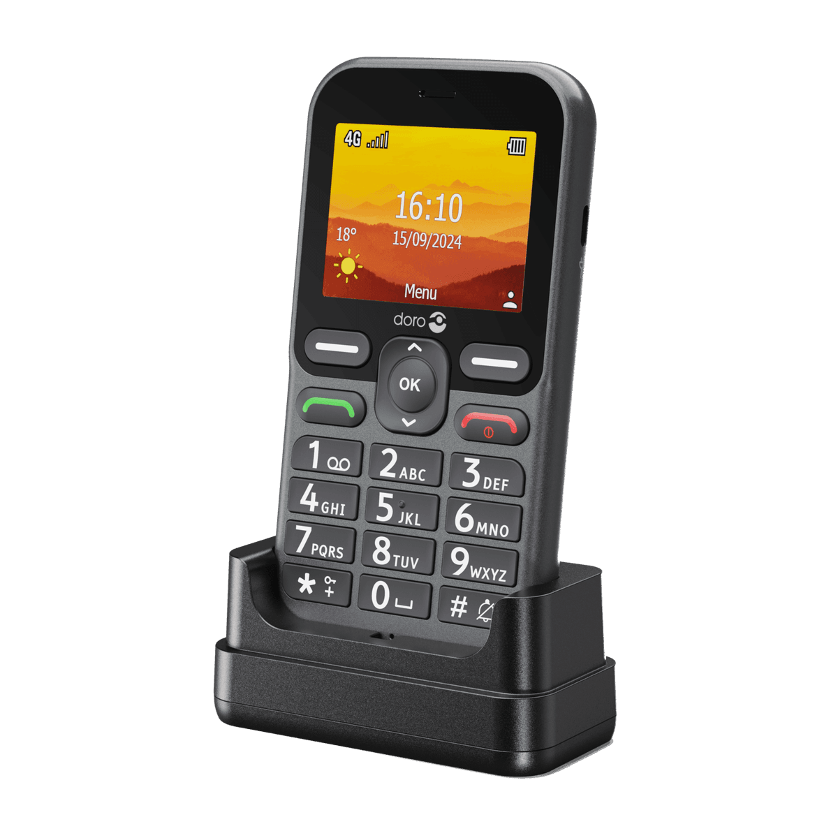 DORO LEVA L10 4G Senior Barphone met SOS button - 17 MB Zwart — afbeelding 1