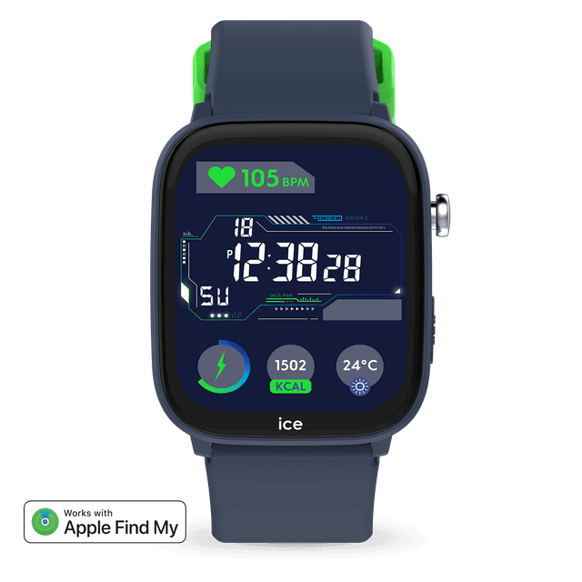 ICE-WATCH Smartwatch Junior 3.0 met Apple Find My 1.75'' (024547) Smartwatch Blauw