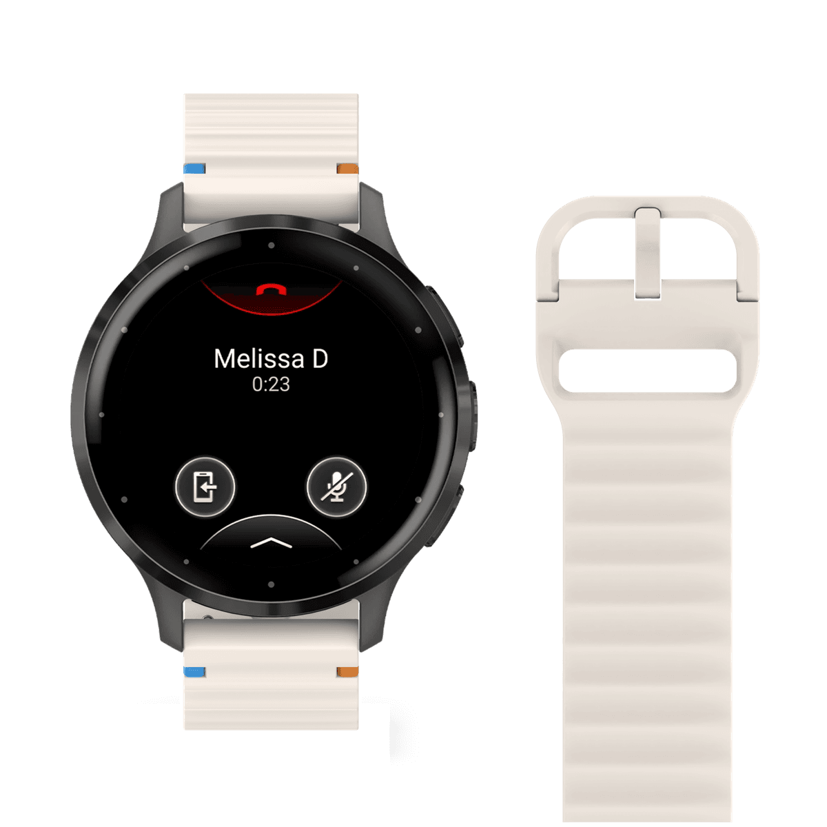 JUST IN CASE ActiveFlex Garmin Venu 3S Horlogebandje Ivoor — afbeelding 1