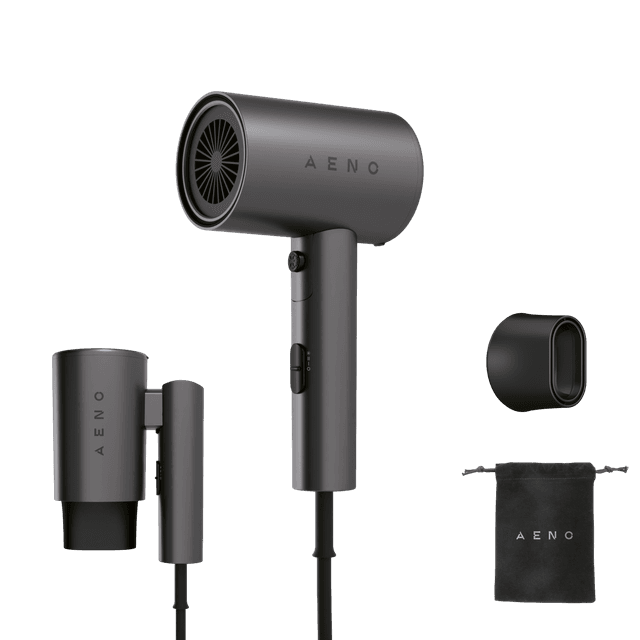 AENO Haardroger HD2 2000W, ionisatie, incl reistasje Föhn Antraciet