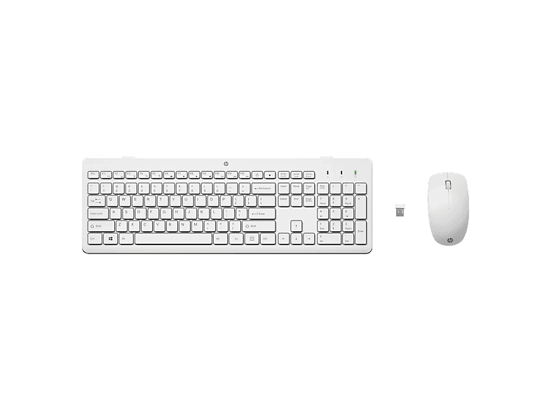 HP 230 Wrl Mouse And Keyboard White — afbeelding 1