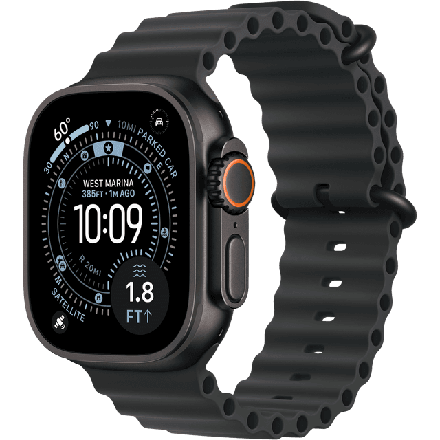 APPLE Watch Ultra 3 GPS + Cellular - 49mm Black Titanium Case - Black Ocean Band Smartwatch Black