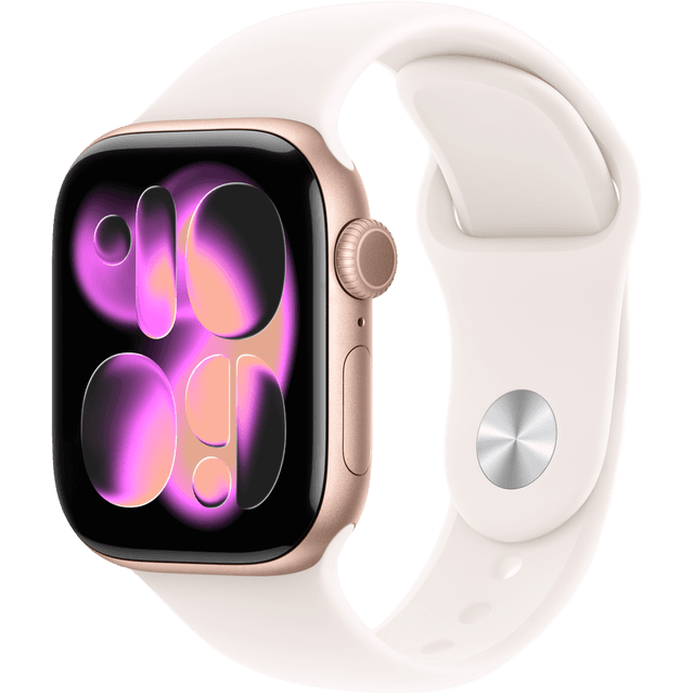 APPLE Watch Series 11 GPS + Cellular - 42mm Aluminium Case - Light Blush Sport Band S/M Smartwatch Rose Gold