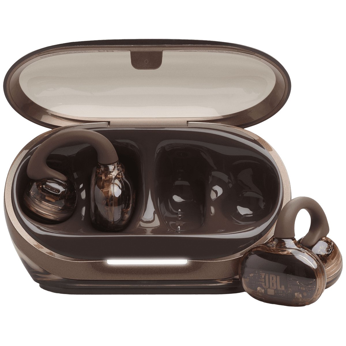 JBL Soundgear Clips 2025 Open-ear Draadloze oordopjes Bruin — afbeelding 1