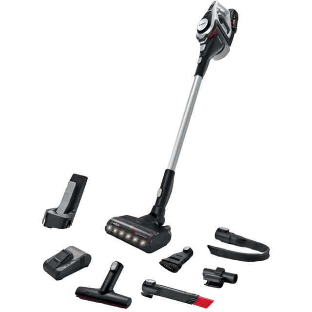 BOSCH Draadloze steelstofzuiger BSS82SIL1 Steelstofzuiger incl. kruimelzuiger Grijs