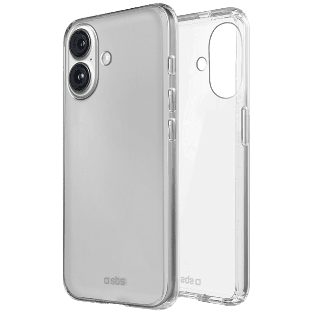 SBS Skinny Cover Telefoonhoesje voor Apple iPhone 16 Transparent
