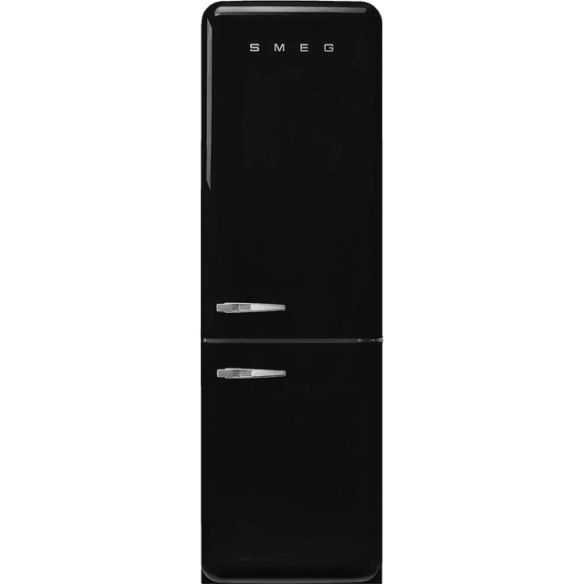 SMEG FAB32RBL6 - Retro Koel-vriescombinatie - 196.8 cm - Rechtsdraaiende deur - 331 L - Zwart