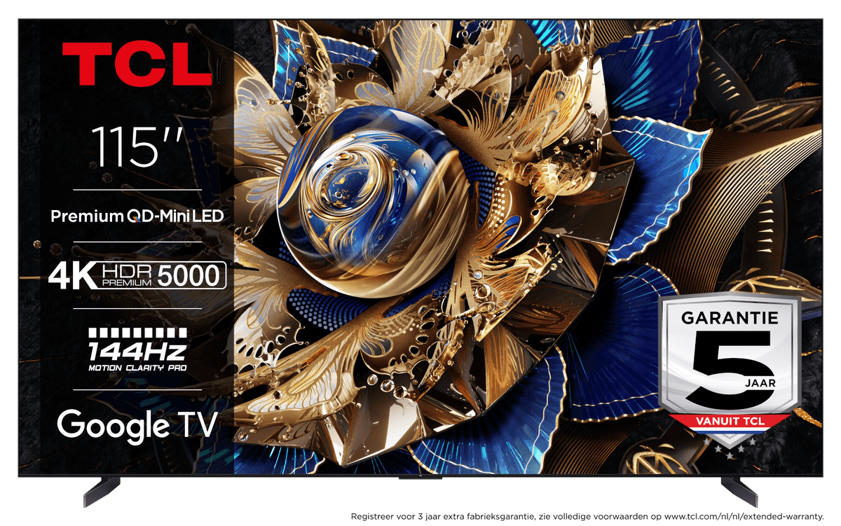 TCL 115X955 - Ultra HD 4K - Mini-led-tv - 115 inch - 2024 — afbeelding 1