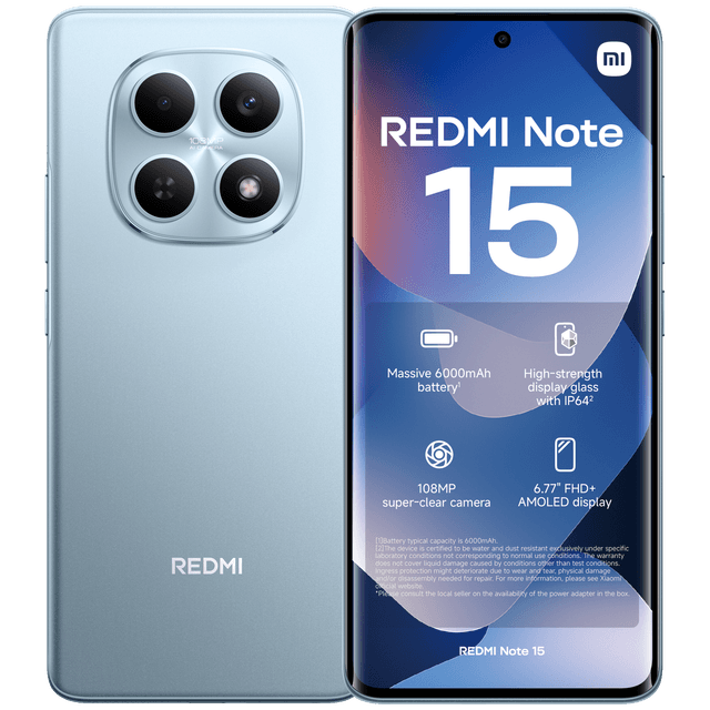 XIAOMI Redmi Note 15 - 6GB - 128GB - Blauw - 128 GB Blauw