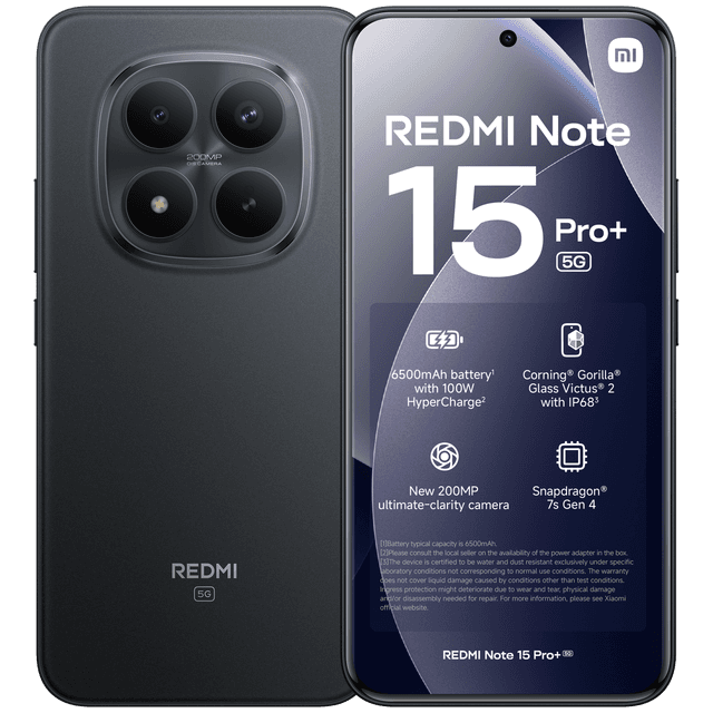 XIAOMI Redmi Note 15 Pro+ 5G 8GB/256GB BLK - 256 GB Zwart