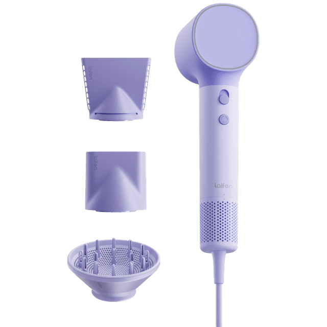 LAIFEN Neo Föhn - Haardroger met ionische technologie - 3 warmtestanden - 3 opzetstukken - Föhn Purple