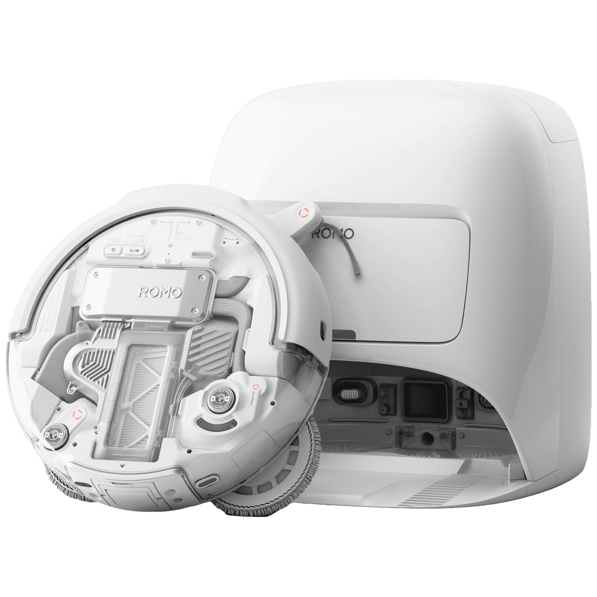 DJI ROMO A (Water Tank Version)(EU) Robotstofzuiger met dweilfunctie Wit & Transparant — afbeelding 1