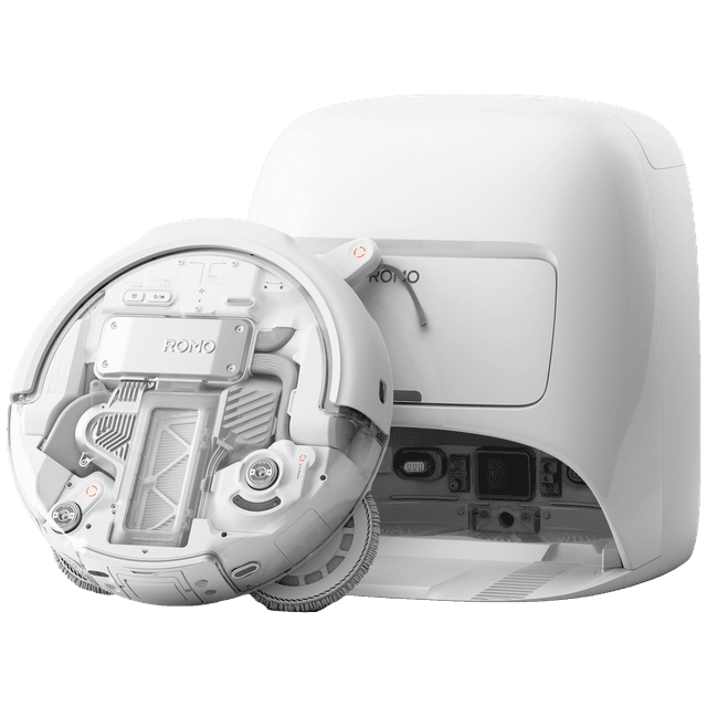 DJI ROMO A (Water Tank Version)(EU) Robotstofzuiger met dweilfunctie Wit & Transparant