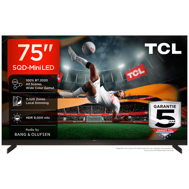 TCL 75X11L SQD - Ultra HD 4K - Mini-led-tv - 75 inch - 2026