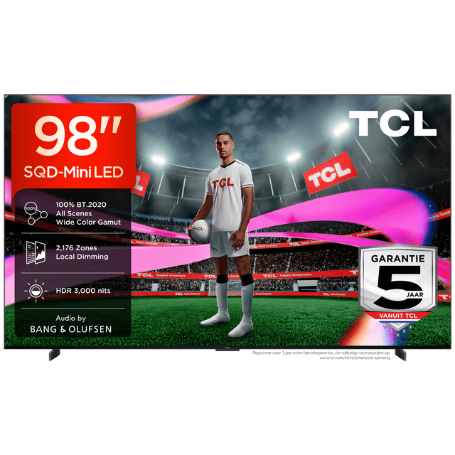 TCL 98C7L SQD - Ultra HD 4K - Mini-led-tv - 98 inch - 2026