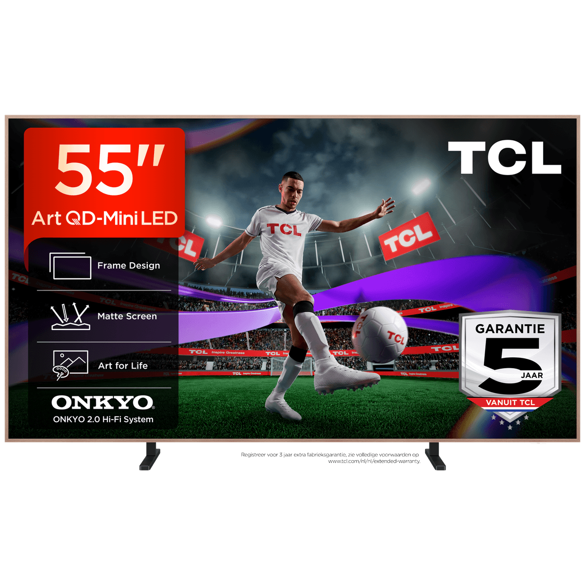 TCL 55A400 Pro QD - Ultra HD 4K - Mini-led-tv - 55 inch - 2026 — afbeelding 1