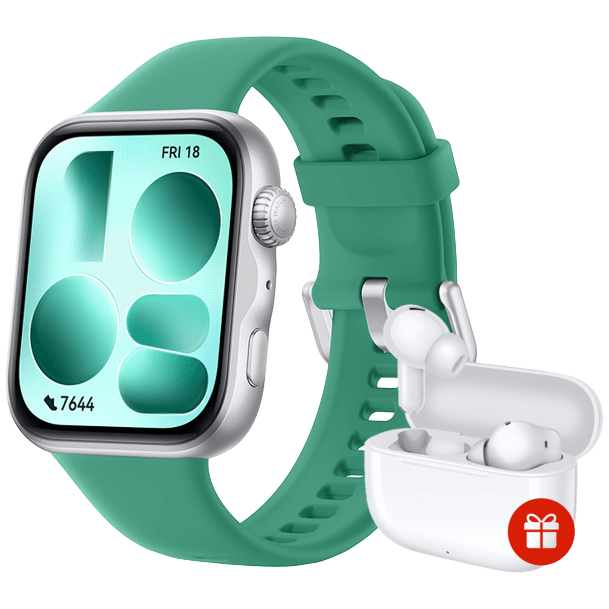 HUAWEI Watch Fit 5 Green + FreeBuds SE4 Smartwatch Groen — afbeelding 1
