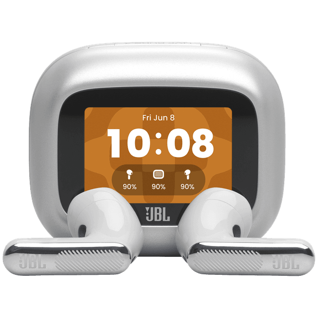 JBL Live Flex 4 Draadloze oordopjes met Noise Cancelling en Smart Case (2026) Zilver