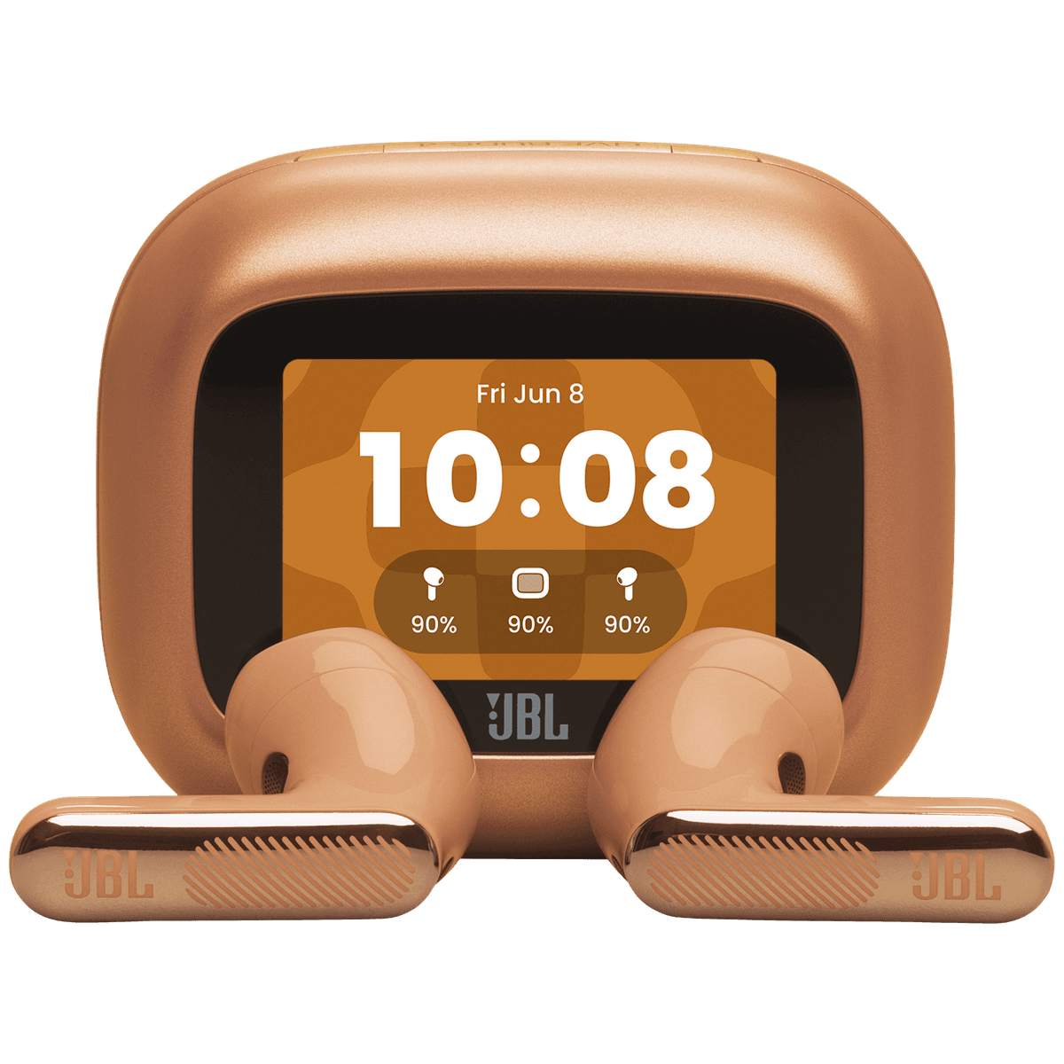 JBL Live Flex 4 Draadloze oordopjes met Noise Cancelling en Smart Case (2026) Oranje — afbeelding 1