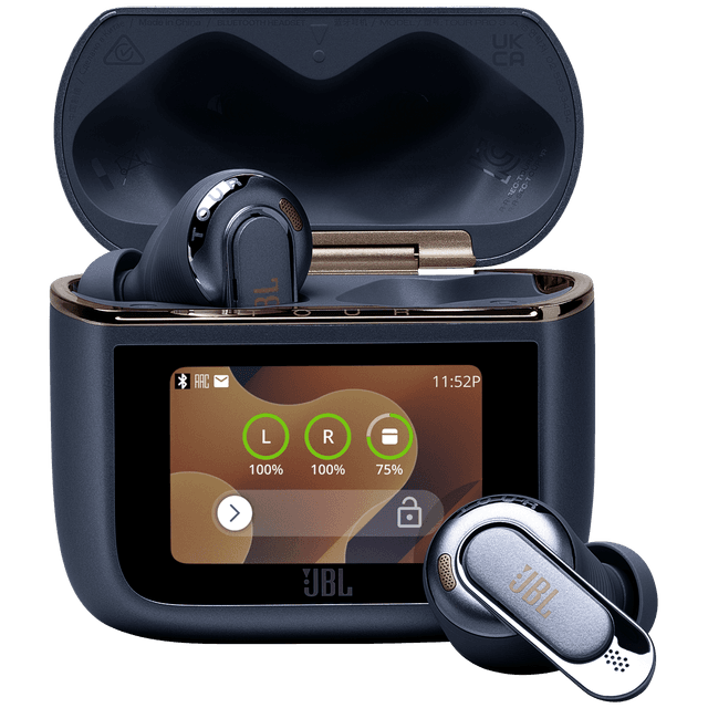 JBL Tour Pro 3 - Draadloze in-ear oordopjes met Noise Cancelling - Bluetooth - Smart case met touchscreen (2026) Blauw