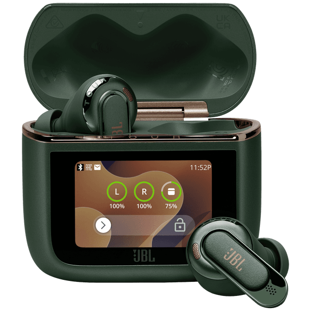 JBL Tour Pro 3 - Draadloze in-ear oordopjes met Noise Cancelling - Bluetooth - Smart case met touchscreen (2026) Groen