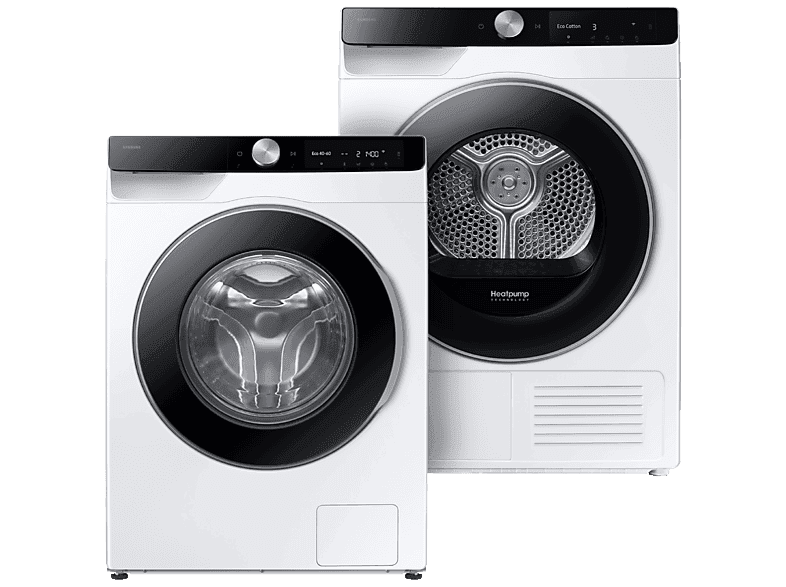 Samsung Ww90dg6u25lku3 6000-serie + Samsung Dv90dg6845lku3 Wasmachine Droger Bundel — afbeelding 1