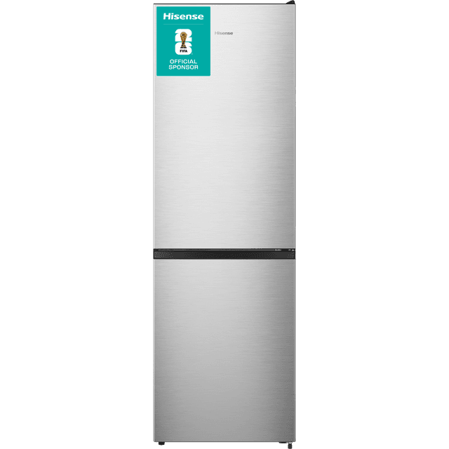 HISENSE RB3N300NECA - Koel-vriescombinatie - breedte 59.5 cm - hoogte 187.3 cm - inhoud 304 l - NoFrost Koel-vriescombinatie RVS Look