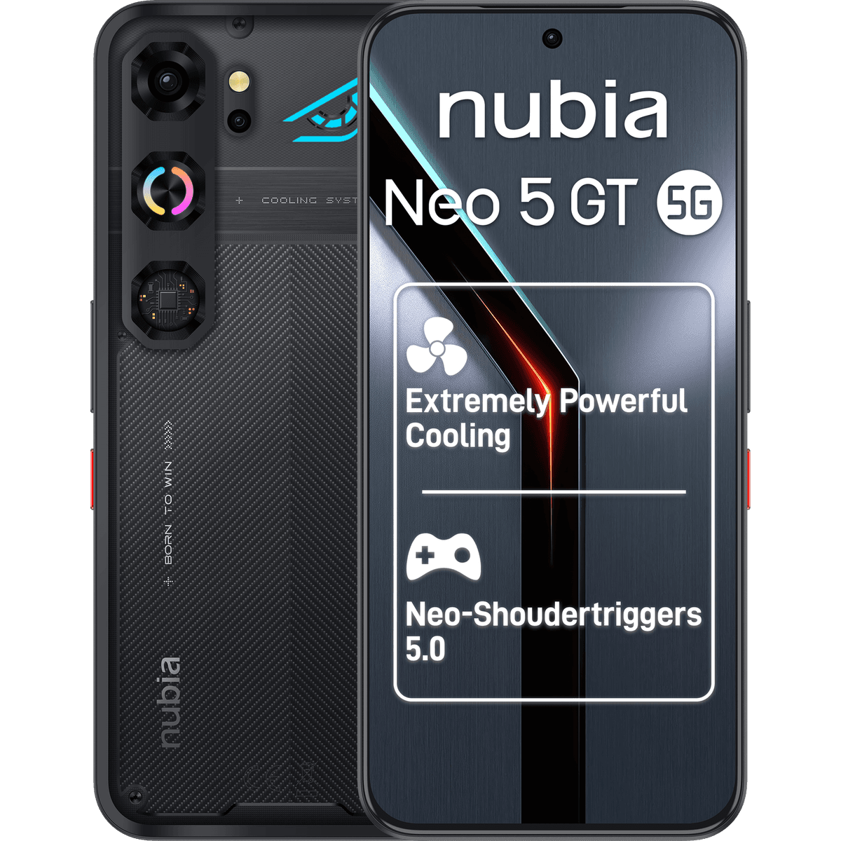 ZTE Nubia Neo 5 GT 5G 12GB - 256 GB Zwart — afbeelding 1