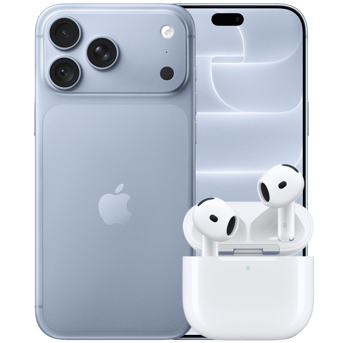 Apple Iphone 18 Pro Max - 256 Gb Glacier + Airpods 5 Draadloos Oplaadcase In-ear Draadloze Oordopjes Met Noise-cancelling Smartphone Bundle — afbeelding 1