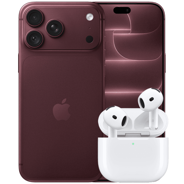Apple Iphone 18 Pro Max - 256 Gb Burgundy + Airpods 5 Draadloos Oplaadcase In-ear Draadloze Oordopjes Met Noise-cancelling Smartphone Bundle