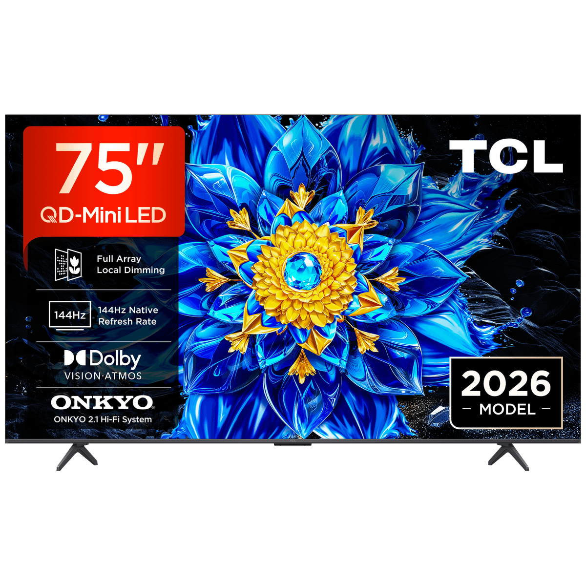 TCL 75P8L Google TV - Ultra HD 4K - QD-Mini-LED-tv - 75 inch - 2026 — afbeelding 1