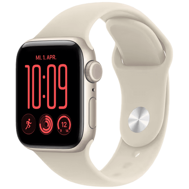 APPLE Watch SE 3 40 mm GPS + Cellular Starlight Aluminium S/M Smartwatch Beige
