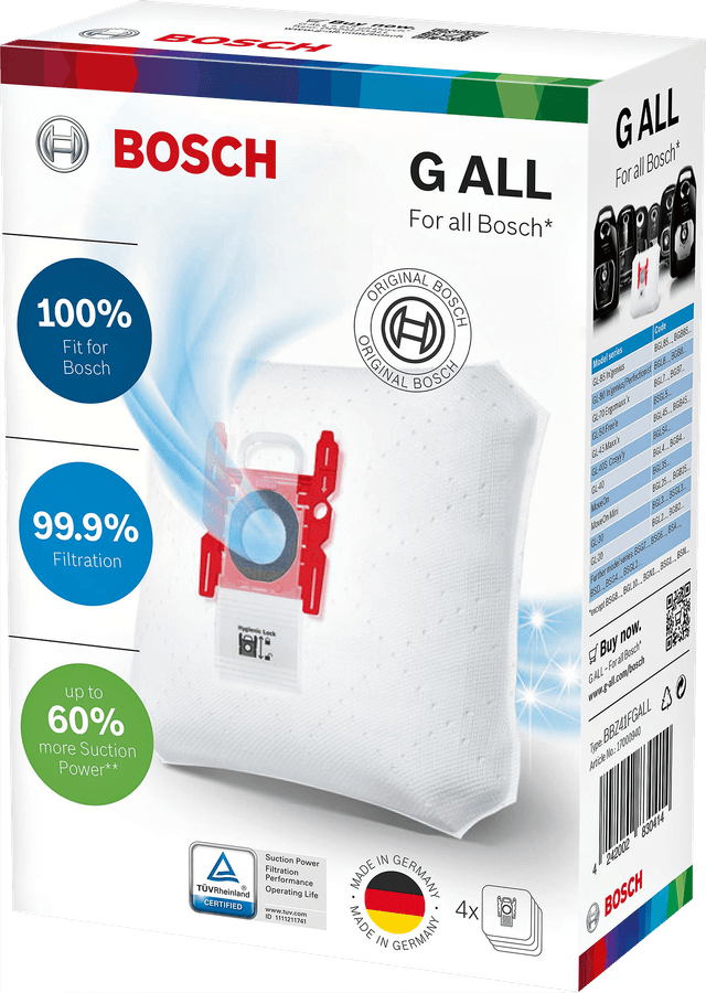 BOSCH BBZ41FGALL PowerProtect stofzuigerzakken 4 stuks