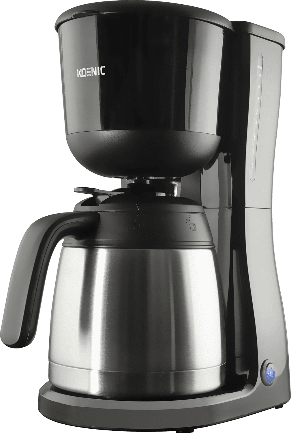 KOENIC KCM 2220 - Koffiezetapparaat met Roestvrijstalen kan - 1,25 l - Zilver — afbeelding 1