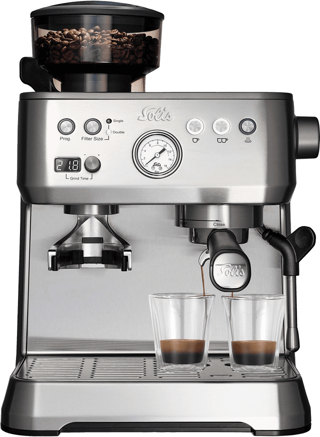 SOLIS Grind & Infuse Perfetta (1019) - Pistonmachine - Zilver
