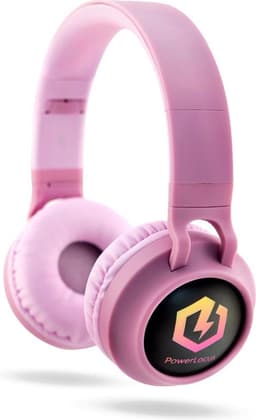 PowerLocus Buddy Draadloze On-Ear Koptelefoon voor Kinderen, LED lampjes, 85db Limiet, met Microfoon, Micro SD poort - Roze — thumbnail 1