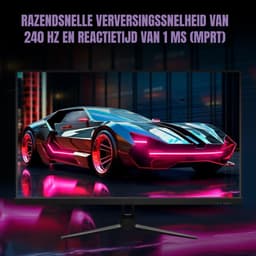 RUX® Gaming Monitor 240hz - Gaming Monitor -Zwart - ‎‎16cm x 62cm x 46cm; 5 kg — thumbnail 3